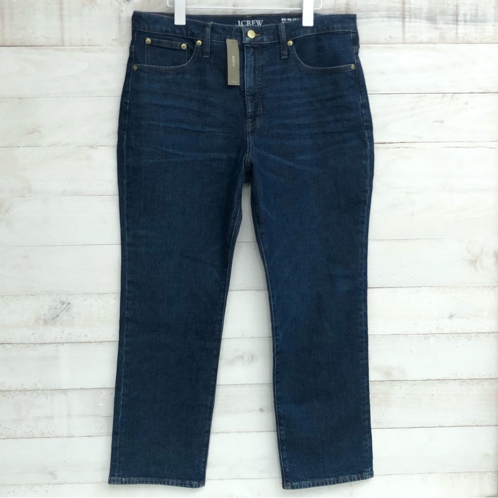 NWT J. Crew ‘96 Straight Leg High-Rise • Dark Wash • Sz 31P